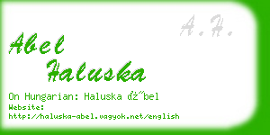 abel haluska business card